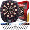 WIN.MAX Bersaglio elettronico professionale con 65 varianti per 1-8 giocatori con 12 freccette + 12 alette Pro 100 punte di freccia accessori