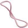 Tressify Figura 8 bande di resistenza, 6,8 kg, in silicone, per fitness, da donna, 2 m, elastica, con manici antiscivolo, apertura posteriore, modellatura del corpo, rosa cristallo