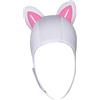 TUXCAXI Cuffia da sub invernale, cuffia da sub in neoprene da 3 mm con orecchie di gatto e cinturino sotto il mento, comoda e garantita per avventure in acque, Bianco Rosa