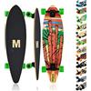MAXOfit - Longboard Tres Cruces No. 417, tavola Drop Through con tavola robusta e ruote medio-morbide, assi Drop Through e taglio per baricentro più profondi