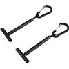 SOLUSTRE Porta Lenza da Pesca in Alluminio Nero 2 Pezzi, Facile da Trasportare e Comodo, Accessorio la Pesca da Fissare a Zaino o Giacca