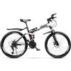 ASDF Mountain Bike Adulto 26 Pollici Freno A Doppio Disco Freno Studente Adulto Bicicletta Bicicletta Assalto Bicicletta Pieghevole Veicolo (White, 26 Inches)