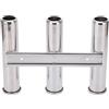 POENVFPO Portacanna da Pesca Portacanne a 3 Tubi in Acciaio Inossidabile 304 Diametro 53mm Lunghezza Tubo 220mm con Base di Drenaggio Facile Installazione per Yacht e Pesca in Mare