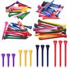 Rustark Golf Tees Multiple Colors Less Friction Wood Tees Training for Golfer Professional Natural Wood Golf Tees