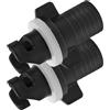ULTECHNOVO 2 Pezzi Adattatore Valvola Pompa per Barca Gonfiabile e Paddle Board in Plastica Resistente Design Antigoccia per Avventure All'aperto e Viaggi