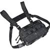 Riaisttd Running Chest Pack, Outdoor Chest Bag, 8,66 x 5,51 x 3,54 Inches Vest, regolabile Strap Harness, Breathable Mesh Fabric, Ideal for Workouts, Cycling, Hunting, Camping Gear, Nero , Se référer