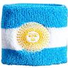 Flaggenfritze® Fascia per il Polso in Spugna Super Assorbente, Unisex, Azzurro e Bianco, 7 x 8 cm, per Tifosi dell'Argentina e Atleti