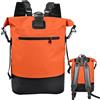 Generisch Zaino impermeabile da 25 l, con chiusura a rullo, per attività all'aperto, campeggio, alpinismo, palestra, sport e ciclismo, Colore: arancione., Siehe Beschreibung, descrizione
