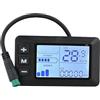 Cloudpower Display LCD a 5 pin per controller UART 2 compatibile, display LCD impermeabile con tensione di funzionamento DC 24/36/48 V (schermo bianco-nero)