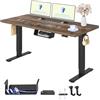 FLEXISPOT Scrivania Regolabile in Altezza a 2 Motori 160x80 cm con Piano Unico, Pannello con Memoria, Portata 100 kg