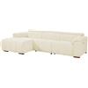 Vente-unique - Divano relax elettrico in Tessuto Beige - Angolo a sinistra - MOLPICA