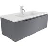 Parama Mobile Bagno Sospeso 70 cm 1 Cassetto Grigio Opaco Con Lavabo Mod. Ardenne