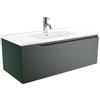 Parama Mobile Bagno Sospeso 80 cm 1 Cassetto Verde Foresta foresta Opaco Con Lavabo Mod. Ardenne
