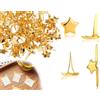 Lhbwhiz Confezione da 200 Clip con Motivo,Clip per Borsa con Motivo in Metallo,Piccole Clip con Lettere a Stella,Fermagli a Forma di Pentagramma,per Il Fissaggio di Carta Scrapbooking Fai-da-Te(Oro)