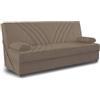 Dmora Divano Letto 3 Posti Ramon 181x81 cm Beige Contenitore Reclinabile, Cuscini Inclusi