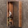 Planetmöbel Armadietto a specchio bagno 40 cm | Armadio da bagno sospeso, Mobile contenitore con anta e 2 ripiani in vetro, 39,6 x 67,7 x 13,8 cm, rovere dorato