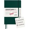 LEUCHTTURM1917 Accademico planner settimanale A5 2027, Forest Green | 18 mesi, griglia orario, copertina rigida cucita a filo, carta da 80 g/m² senza acidi, tedesco