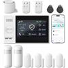 LWOHSI Sistema Di Sicurezza Domestica,4G+WiFi Allarme Casa Senza Fili,Allarme Antifurto Domestico Touch Screen da 4,3,DIY Sensori di porta e movimento,Compatibile con Alexa Google Home