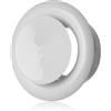 ABOUT VENT Ø 100mm Valvola d'aria Regolabile Rotonda in Metallo Bianco - Diffusore d'aria di Mandata - Griglia di Ventilazione a Parete