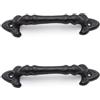 LWLWA 2 Pezzi Maniglia Porta Interna, 18,5 cm Pomello Porta, Maniglione Portone Nero, per Capanno, Garage, Armadio e Fienile