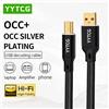 YYTCG Cavo USB DAC YYTCG da A a B, da C a B, da C a C, in OCC, placcato argento e oro, schermato, per DAC, amplificatore e interfaccia audio