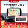 Ainavi Autoradio per Renault Clio 3 2005-2014 Wireless CarPlay Android Auto 4G Lettore multimediale Navigazione GPS 2din Autoradio