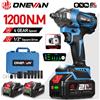 ONEVAN 1200N.M Chiave a percussione elettrica senza spazzole Chiave dinamometrica a batteria da 1/2 pollici Cacciavite Utensile elettrico per Makita 18V Batteria Pin