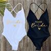 Chairwoman Costume da bagno intero imbottito sexy da donna Team Bride Costumi da bagno Bikini Costume da bagno estivo Plus Size Beachwear Bachelorette Party Lady