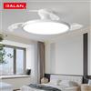 IRALAN Ventilatore da soffitto moderno invisibile con motore CC a luce LED Telecomando per grande volume d'aria per sala da pranzo della camera da letto