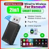 Adattatore Wireless Carplay Android Auto Wireless Smart Dongle 2in1 Per Renault Arkana Captur Clio MEGANE AUSTRAL ZOE E-Tech