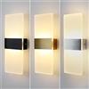 NONE Lampada da parete a LED in acrilico AC85-265V Stile lungo Soggiorno Corridoio Camera da letto 3/6/12W Testa del letto Decorazione artistica Lampade da parete per interni