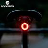 ROCKBROS Fanale posteriore per bici intelligente Luci posteriori per bicicletta Luci per bici impermeabili IPX6 per guida notturna con tipo C ricaricabile