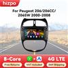 Hizpo 7 "Radio per auto Android per Peugeot 206 206CC 206SW 2000-2008 Lettore multimediale Carplay 2Din Stereo Autoradio Navigazione GPS