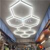 HAMRVL Illuminazione a LED esagonale per garage, barbecue, negozio, barbiere, palestra, bar, dettagli auto, showroom, 4S, officina, plafoniera, tubo a nido d'ape