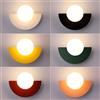 Homocean Sfondo Decorazione domestica Lampade da parete Paralume a sfera in plastica Lampadina G9 Sconce rotondo Luce LED Camera da letto Corridoio Sconce notturno Lustro