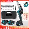 YOFIDRA 6 Pollici Motosega Elettrica Cordless Oliatore Giardino Taglio del Legno Log Potatura Sega Strumento di Potatura Per Makita 21V Batteria Spille