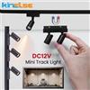 khelse DC12V Mini LED Vetrina Lampada da armadio Lampada da esposizione per gioielli con binario magnetico Sistema di illuminazione per binario per guardaroba da esposizione montato su su superficie