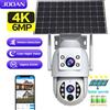 JOOAN 4K Telecamera di Sicurezza Solare Wireless Esterna Doppia Lente Telecamera IP Solare PIR Rilevazione Umana Visione Notturna Batteria Telecamera CCTV