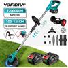 NewBeny Tagliaerba Elettrico da 6 Pollici 12000 RPM, Pieghevole 100-135cm, Utensile da Giardino per Potatura e Taglio, Compatibile con Batteria Makita