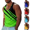 NONE Canotta estiva casual a righe Abbigliamento da uomo Camicia senza maniche semplice moda casual 2025 Nuovo gilet sportivo da basket quotidiano da uomo