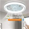 ludengchaoshi Ventilatore da soffitto moderno e sottile, ventilatore da soffitto silenzioso bianco, telecomando, attenuazione illimitata, 6 energia eolica, soggiorno camera da letto