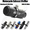 NONE 51/60/63mm In Acciaio SC Moto Di Scarico Fuga & DB Killer Per Gp Progetto Racing Silenziatore Di Scarico Tubo di Coda Aggiornamento Modificato