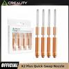 Creality Kit Ugelli a Sostituzione Rapida Creality Hi/K2/K2 Pro/K2 Plus Unicorn, Ugelli in Rame con Punta in Acciaio ad Alto Flusso e Dissipatore di Calore in Lega di Titanio