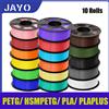 JAYO 10 rotoli pla plus /PETG/filamento pla opaco ad alta velocità/PLA 175 mm senza bolle lisci più colori opzionali per la stampa 3D
