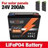 avtark NUOVA batteria 24v 200Ah Lifepo4 integrata 200A BMS 24v 100Ah 200Ah batteria agli ioni di litio per sistema solare per barche senza impuestos