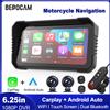 NONE BEPOCAM 5 "/6.25" Navigazione GPS per Moto DVR Schermo Carplay per Moto Doppia Fotocamera Registratore di Azionamento IPX7 Impermeabile Moto Monitor