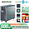 NIELFTOR Batteria al litio PL EU Stock 48V 600Ah LiFePO4 30kWh 51.2V 460Ah 300Ah 120Ah 200Ah 100Ah Batteria al litio per accumulo di energia solare