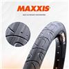 MAXXIS Pneumatico Bici MAXXIS Hookworm 26x2.5 BMX con Cerchio in Filo Metallico per Street, Park, Vert, Flatland - Misure 20, 24, 26, 27.5, 29 Pollici