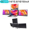 Rospider Monitor LCD Portatile a Triplo Schermo con Retroilluminazione, Display FHD, Schermo Secondario Collegabile al Notebook con 1 Cavo, Estensore Schermo Secondario