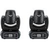 HYULIGHTS 2 Pezzi Mini Faro a Testa Mobile LED 120W Beam Spot con 8 Prismi Rotanti, Effetto Strobo per DJ DMX Bar e Palcoscenico